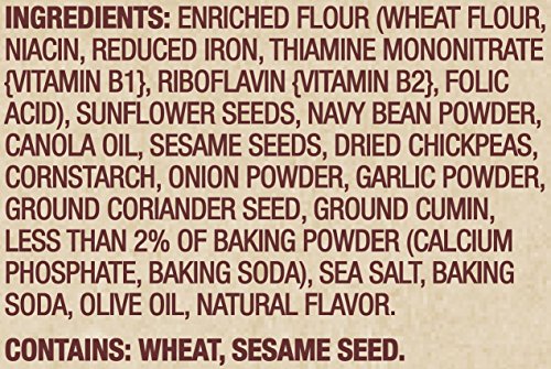 Vea Snacks Seed Crackers, Greek Hummus with Olive Oil, non-GMO Project Verified, 5 Ounce