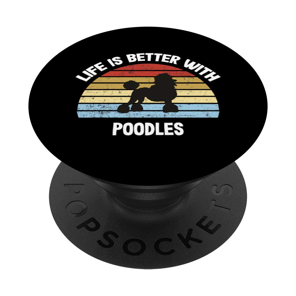 Retro Poodle Dog PopSockets PopGrip: Swappable Grip for Phones & Tablets