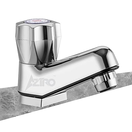 Plastic Pillar Bib Cock CP Fitting Bib Tap Bathroom Tap Washing Tap Kitchen Sink Tap (ABS Material)(Chrome Plated)
