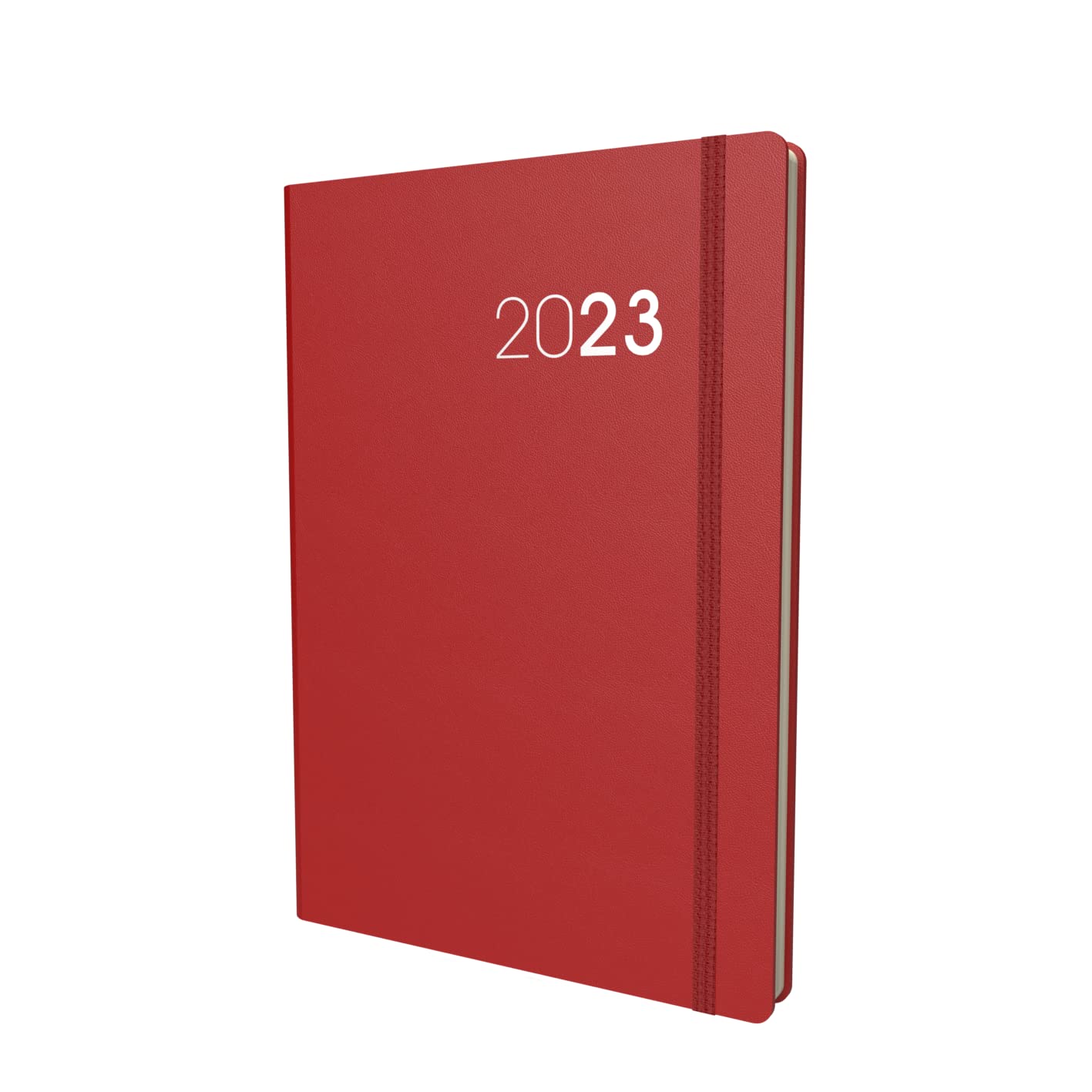 Collins Legacy A5 Day To Page 2023 Diary - Red (CL51.15-23) - Complete Planner, Agenda and Journal with Soft Touch Cover