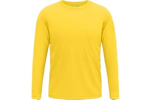 WVQ Youth Neon Shirts Dry Fit Long Sleeve Athletic T-Shirts Boys Girls UPF 50+ Quick Dry Neon Shirt for Kids 2T to Youth