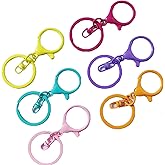 20sets Color Mixing Lobster Claw Clasps Hook with Flat Split Keychain Ring Little Lobster Clasp for DIY Craft Jewelry Making Jump Rings