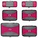 PRO Packing Cubes | 6 Piece Travel Bags Organizer for Luggage | Multi-size Ultralight Travel Cubes | Suitcase Organizer Bags Set | Makes Packing Easy - Hot Pink