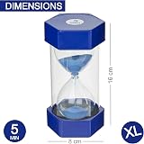 Temple Lodge Jumbo Sand Timer for Kids 5 Mins Blue Visual Learning Tool view 2