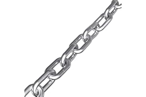 EKUNBUY Stainless Steel Link Chain, 304 Stainless Steel Link Proof Coil Chain Heavy Duty Chains Cable Safty Towing Chain for Trailer Swing Hanging Anti-Theft (5/16in-6.5ft)