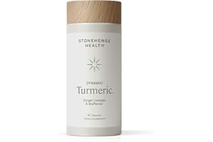 Stonehenge Health Dynamic Turmeric Curcumin with Ginger - High Potency - 1,650 mg Turmeric with 95% Curcuminoids & BioPerine, 90 Vegetarian Capsules