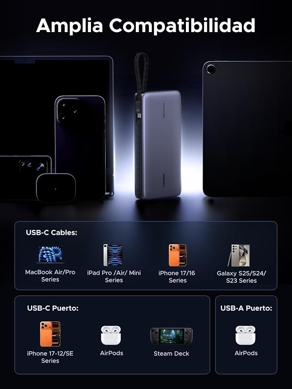 Nexode 165W Power Bank 25000mAh Bateria Externa Carga Rápida PD 140W