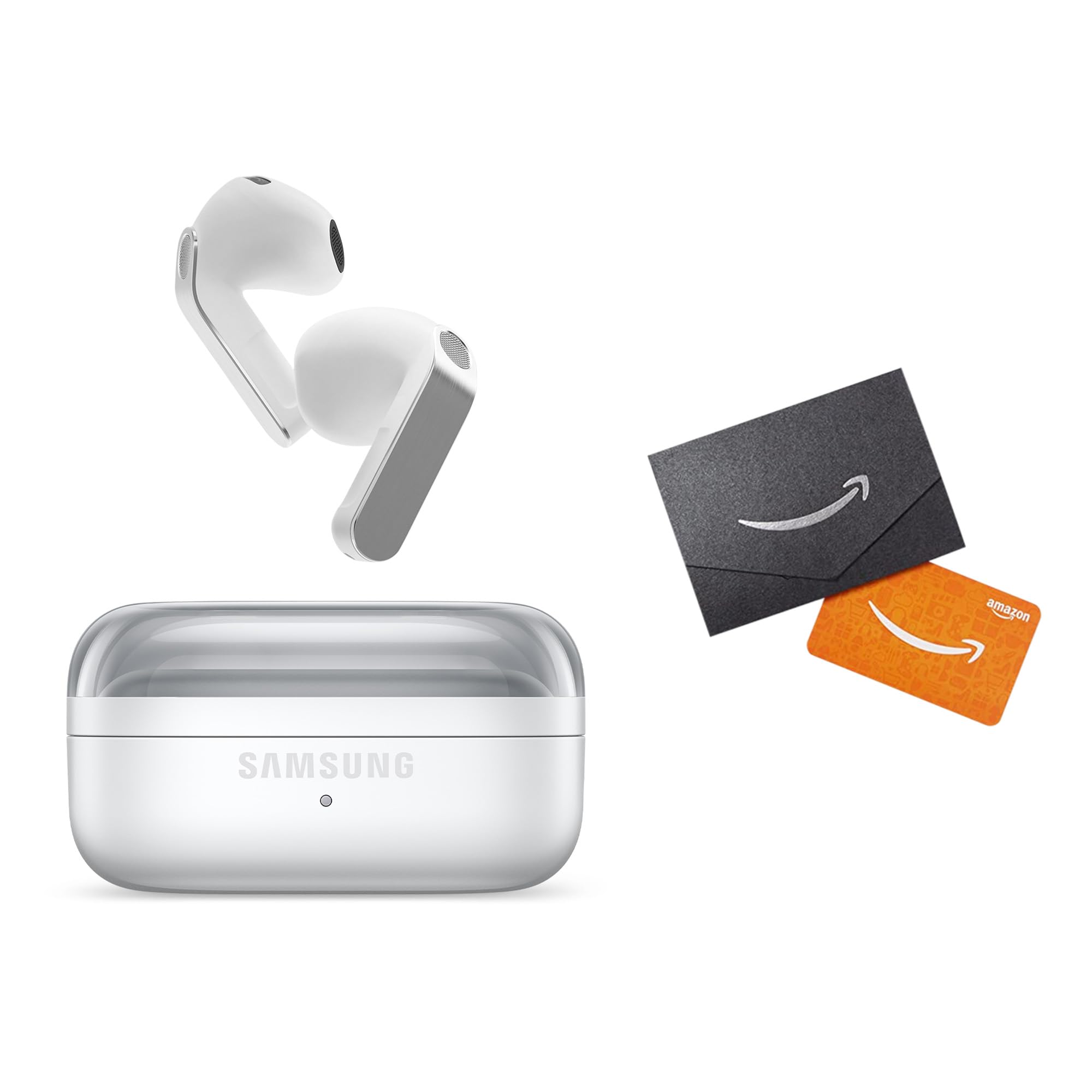 Samsung Galaxy Buds 4 (2026) AI True Wireless Bluetooth Earbuds + $20 Gift Card, Noise Cancelling, Hi-Res Audio, 1-Way Speaker, New Fit, IP54, Live Translation, White [US Version, 2 Yr Warranty]