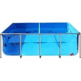 PVC Fish KOI Aquarium Tank w/ Clear View Panel(70.9"L*39.4"W*31.5"H,345Gal)