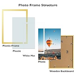 JCJMY 12x16 Picture Frame Gold with 11x14