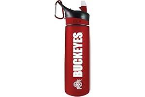 THE FANATIC GROUP Ohio State University Buckeyes Tritan Plastic Frosted Sport Bottle, Design-3 - Red