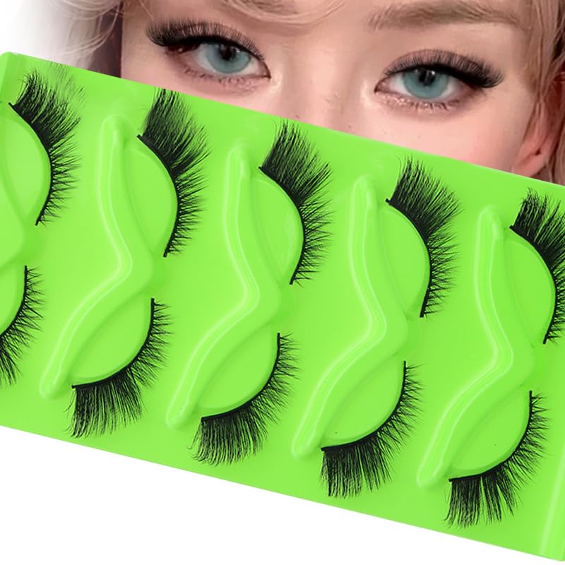 Photo 1 of 5 pairs Wispy Cat Eye Lashes Wispy False Eyelashes Natural look Eyelashes (CAT)