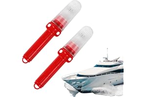JEWSUVA 2Pcs Boat Flares, Boat Flares Coast Guard Approved Marine, Waterproof Emergency Signals for Boating Safety Kit, Fishing Nets (No Batteries Included)