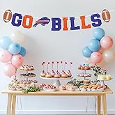 Pre-Strung GO BILLS Banner - Bills Football Party Sign， Bills Game Day Banner, Bills Party, Bills Birthday Blue Glitter