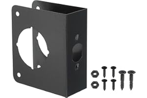 PATIKIL Door Reinforcement Plate, 1 Set Doors Reinforce Repair for 1-3/4" Thick Door 4-1/2" Size Door Knob Lock Latch Deadbol
