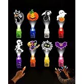 24-Pack Halloween Finger Lights Colorful LED Projector Lights Halloween Toy | LED Light Up Finger Lights, Mini Pattern Projector for Halloween Party, Halloween Goodie Bag Fillers, Trick or Treat Toys