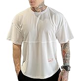 maytopia Mens Gym Workout Tshirt,Quick Dry Loose Fit Muscle Shirts,Athletic Short Sleeve Running Fitness Tee