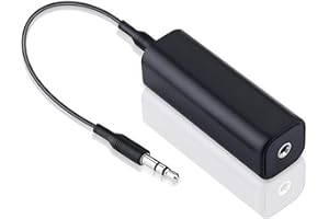 3.5mm Ground Loop Noise Isolator Cable Clear Sound Filter No External Power Supply Car