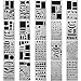 Journal Planner Drawing Templates Stencils Ruler Set 20 Pieces for Bullet Journal, Scrapbook, Crafts Projects, Making Card, Leuchtturm A5 Notebooks, Calendar, Painting, 4x7 Inch