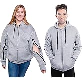 Inspired Comforts Dialysis Port Access Unisex Hoodie with Two Way Arm Access Zip