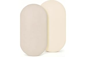 sudemey Muslin Bassinet Sheets 2-Pack - Soft & Breathable Cotton for Baby Boy or Girl, Fits Oval, Hourglass & Rectangular Mat