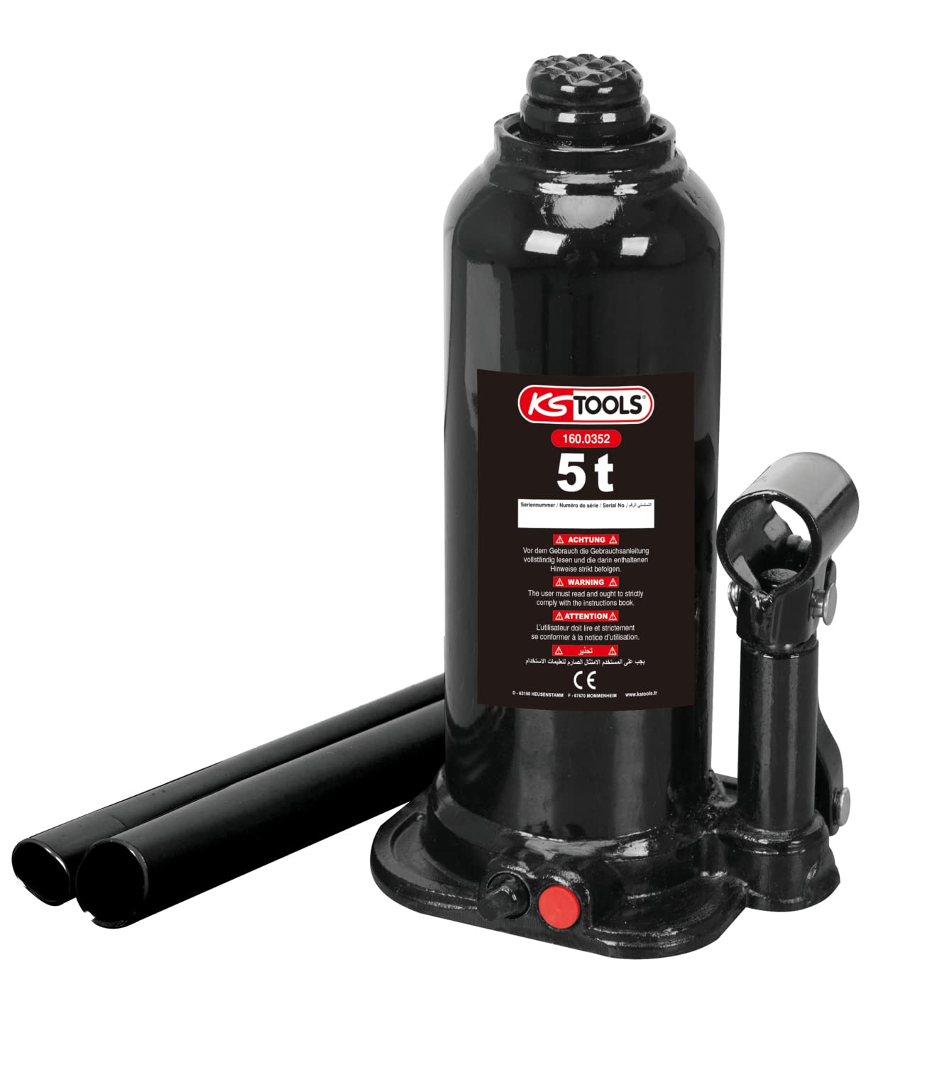 KS Tools 160.0352 Hydraulic Bottle Jack 5T