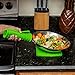 Premium Silicone Pot Holders for Kitchen - Easy to Clean Trivets for Hot Pots and Pans - This Kitchen Tool Works Well as Silicone Trivet, Hot Pads for Oven, Potholders (7x7 in, Green, 1 Pair)