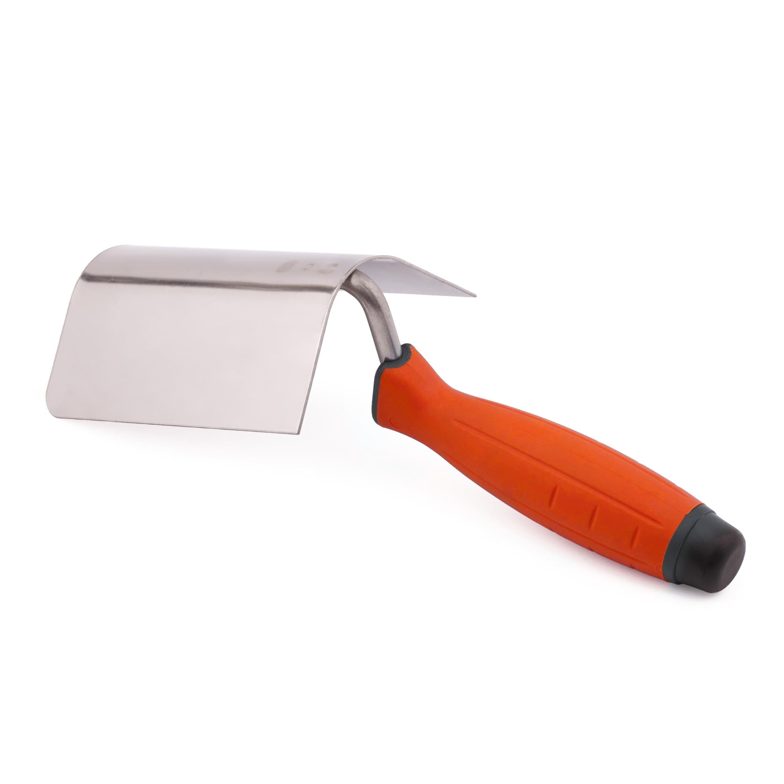 MIVOS Corner Trowel 120 x 95 mm - Round Trowel - Edge Trowel - Stainless Steel Interior Corner Trowel - Interior and Exterior Corner Trowel with Soft Grip - Exterior Corner Trowel - Made in EU