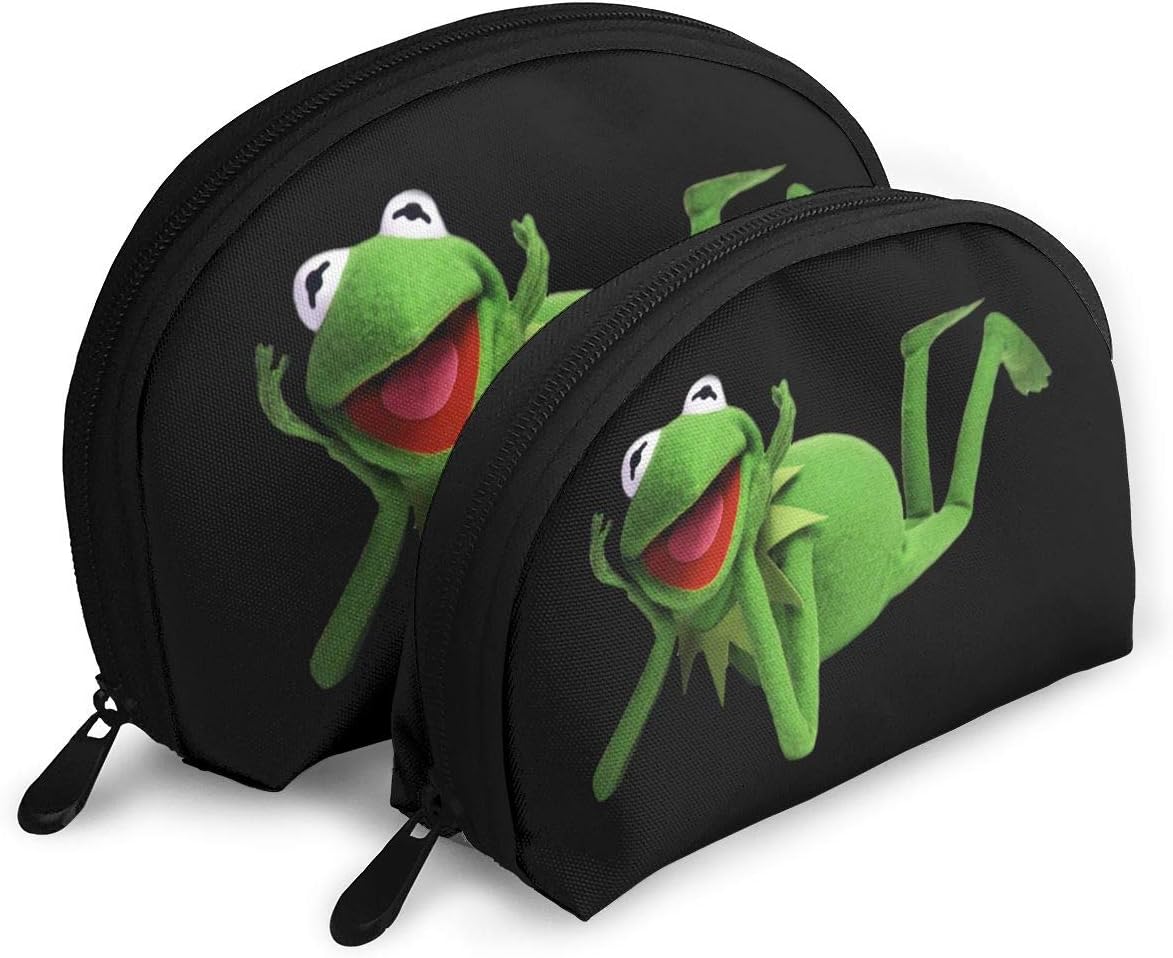 Others Kermit The Frog Travel Cosmetic Pouch Clutch Portable Bags Handbag Organizer with Zipper