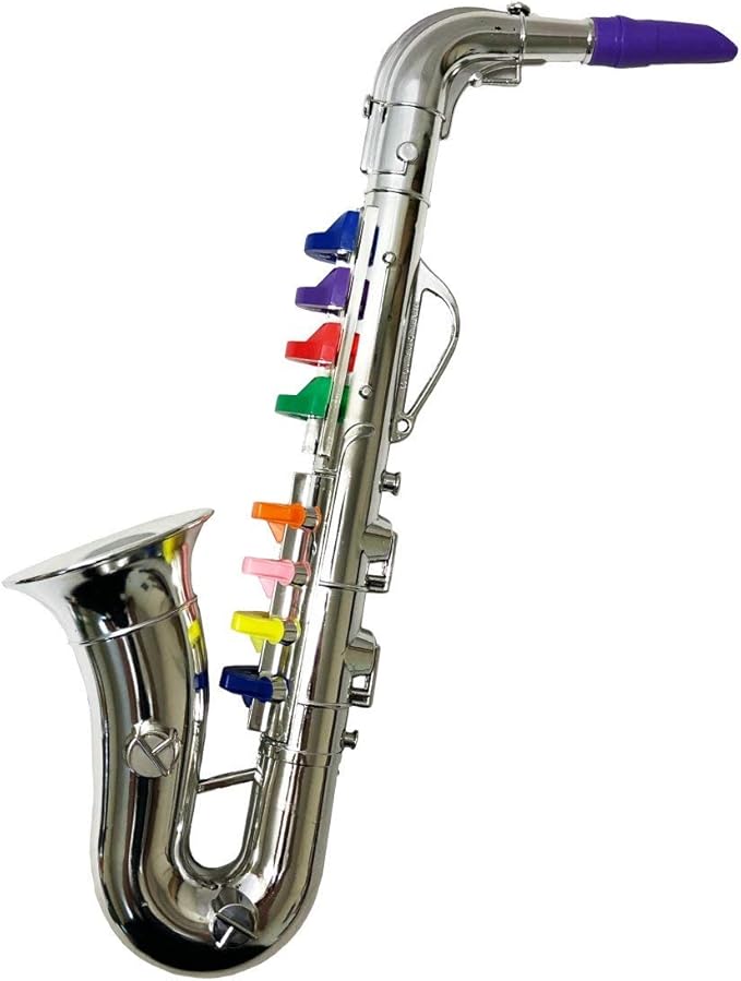 Oypla Kids 8 Note Children's Silver Toy Saxophone Musical Instrument Amazon.co.uk Toys & Games
