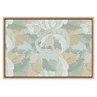 SIGNWIN Framed Canvas Wall Art Floral Pattern Canvas Prints Home Artwork Decoration for Living Room,Bedroom - 16x24 inches