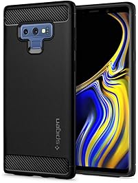 Spigen Rugged Armor Galaxy Note 9 Case with Resilient Shock Absorption and Carbon Fiber Design for Galaxy Note 9 (2018) - Matte Black