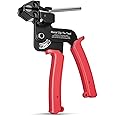 LEENUE Metal Zip Tie Gun Tool, Heavy Duty Zip Tie Cutter, Fasten and Cut Stainless Steel Cable Ties, for Outdoor Chain Link F