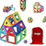 MEIGO Magnetic Blocks - Kids Magnetic Building Tiles Set STEM Educational Magnet Toys for Toddlers (30pcs & 70pcs)
