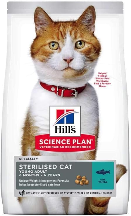 Hill S Croquettes Chat Sterilise Young Adult Thon 1 5kg Amazon Fr Animalerie