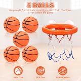 Vicloon Bath Basketball Hoop for Baby with 5 Inflatable Balls & Pump view 3