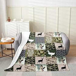 Feelyou Deer Duck Cowhide All Season,Bed Blanket
