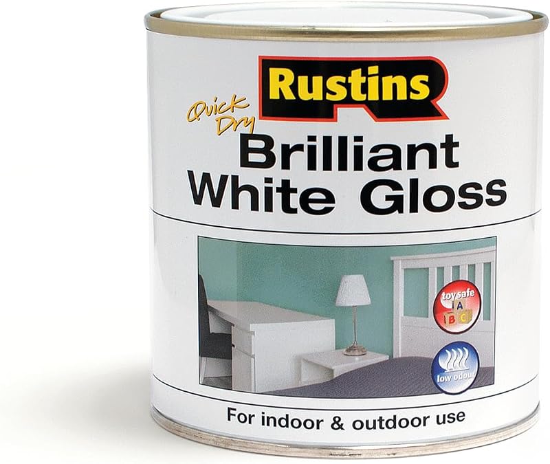 RUSTINS Brilliant White Gloss Paint 250ml