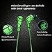 Noise Cancelling Earbuds, Costyle 2-Pack Nylon Braided No Tangle In-ear Noise Isolating Earphones headphones with Microphone Control Remote Button for iPhone, LG, MP3 MP4, Walkman (Green+Blue)