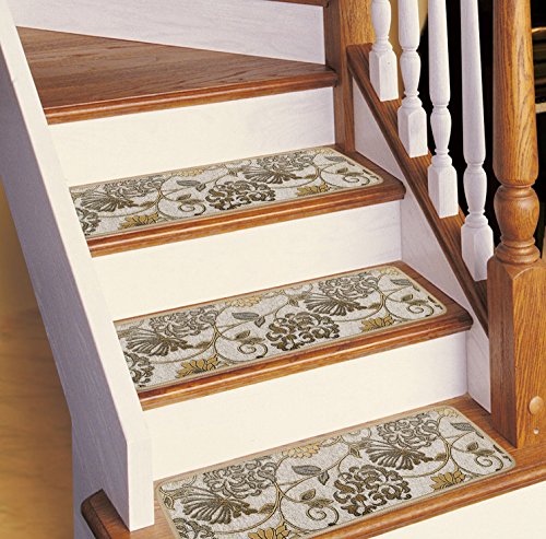 Seloom Stair Treads Carpet Non-Slip with Non Skid Rubber Backing Specialized for Indoor Wooden Steps, Removable Washable Step Runners Perfect for Dogs,Elders and Kids