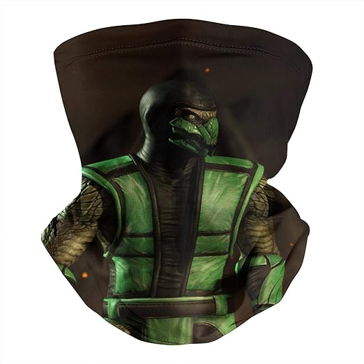 Unisex MortalKombatxReptileBlack Neck Face Cover Funny