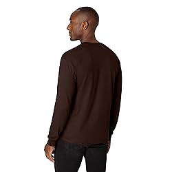 Hanes mens Beefy Long Sleeve Three-button Henley