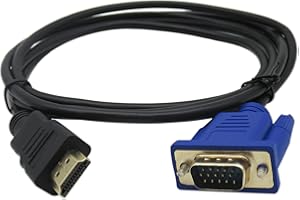 BLUE ELF HDMI to VGA Adapter Cable 6ft/1.8m Gold-Plated 1080P HDMI Male to VGA Male Active Video Converter Cord for Notebook 