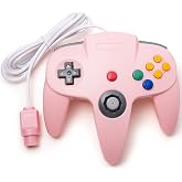 KIWITATA Classic Wired N64 Controller, Retro N64 Remote Joystick Replacement Controller for Original N64 System Console Pink