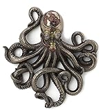 11.25" Steampunk Rebreather Octopus Wall Plaque