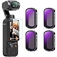 K&F Concept Magnetic ND Filter Kit for DJI Osmo Pocket 3 Creator Combo -4-Pack (ND4+ND8+ND16+ND32), Optical Glass/HD/Multi-Coated Filters