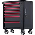UNNS Tool Storage Tool Box/Tool Cabinet, Side Tool Storage Cabinet Heavy Duty Cart Steel Rolling Tool Box with 7 Lockable Drawers Parts Organizer (Color : A)
