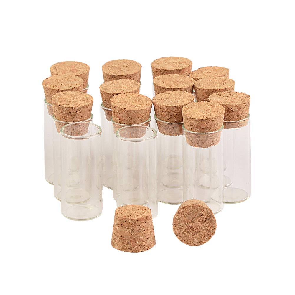 Jarvials 3ml Diameter 16mm 50pcs/lot Test Tube Glass Bottles Small Bottles With Corks Mini Glass Vials For Wedding Gift (3ML)