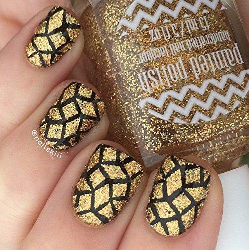 Original Diamond Stencils Nail Vinyls By Twinkled T - 1 Sheet of 16 Stencils