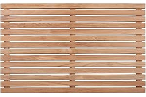 NORDIC STYLE TEAK Nordic Style Premium Teak Shower and Bath Mat for Indoor and Outdoor Use - Non-Slip Wooden Platform for Spa, Sauna, Pool, Hot Tub - Flooring Decor and Protector 31.4" x 19.6"